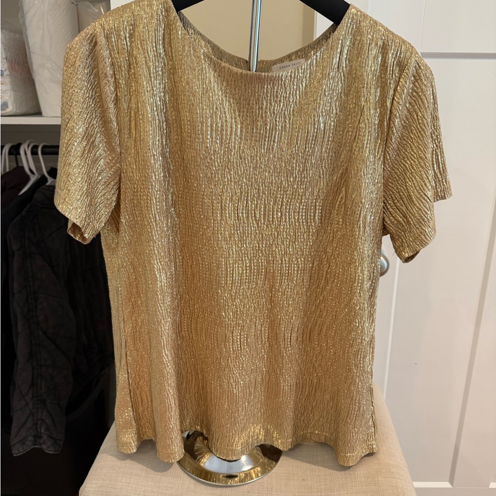 Elegant Gold Women's Top